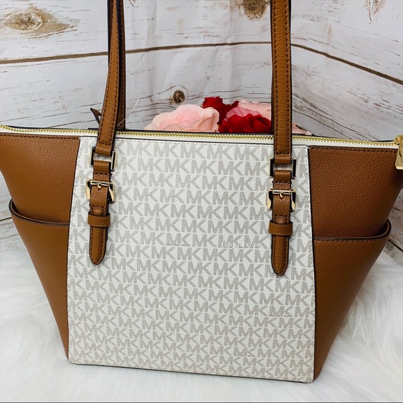 Michael kors large Charlotte tote vanilla white - Picture 5 of 10